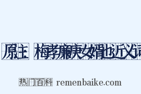 原注:梅孝廉庚女婿也近义词是什么意思的图片